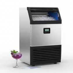 25 in. 600 lbs./24H Commercial Freestanding Half/Full Size Cube Ice Machine,85 lbs.Storage,Self-Cleaning,Stainless Steel