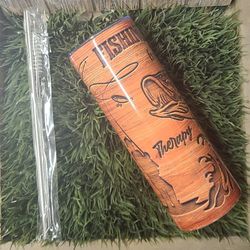 Fishing Is My Best Therapy 20 Oz Hot Or Cold Tumbler Perfect Christmas Gift