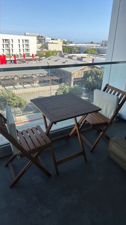 Outdoor chairs and table