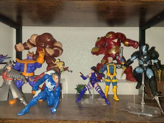 Marvel Legends Action Figure Collection Lot Juggernaut, Thanos, Venom, Psylocke, Cable, Hulkbuster, War Machine, Omega Red, Gargantos, and Silver Samu