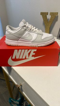grey and white panda dunks