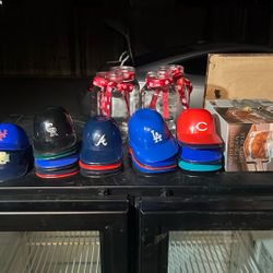 Mini MLB helmets