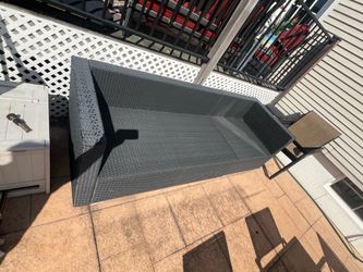 2 pcs Outside Sofa Outdoor Patio Furniture No Cushions