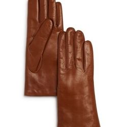 Sutton Studio Bloomingdale's  Cognac leather - Cashmere gloves - $110