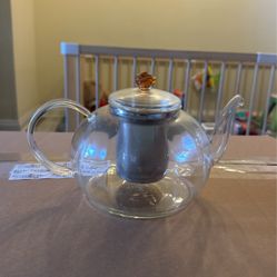 Clear Glass Teapot 
