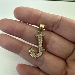 10kt Yellow Gold Initial J Pendant 