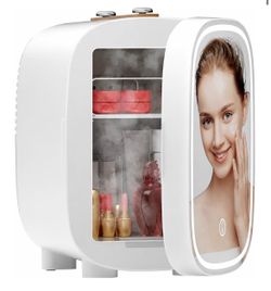 New Portable Quiet Mini Fridge. Holds up to 6 cans or skincare