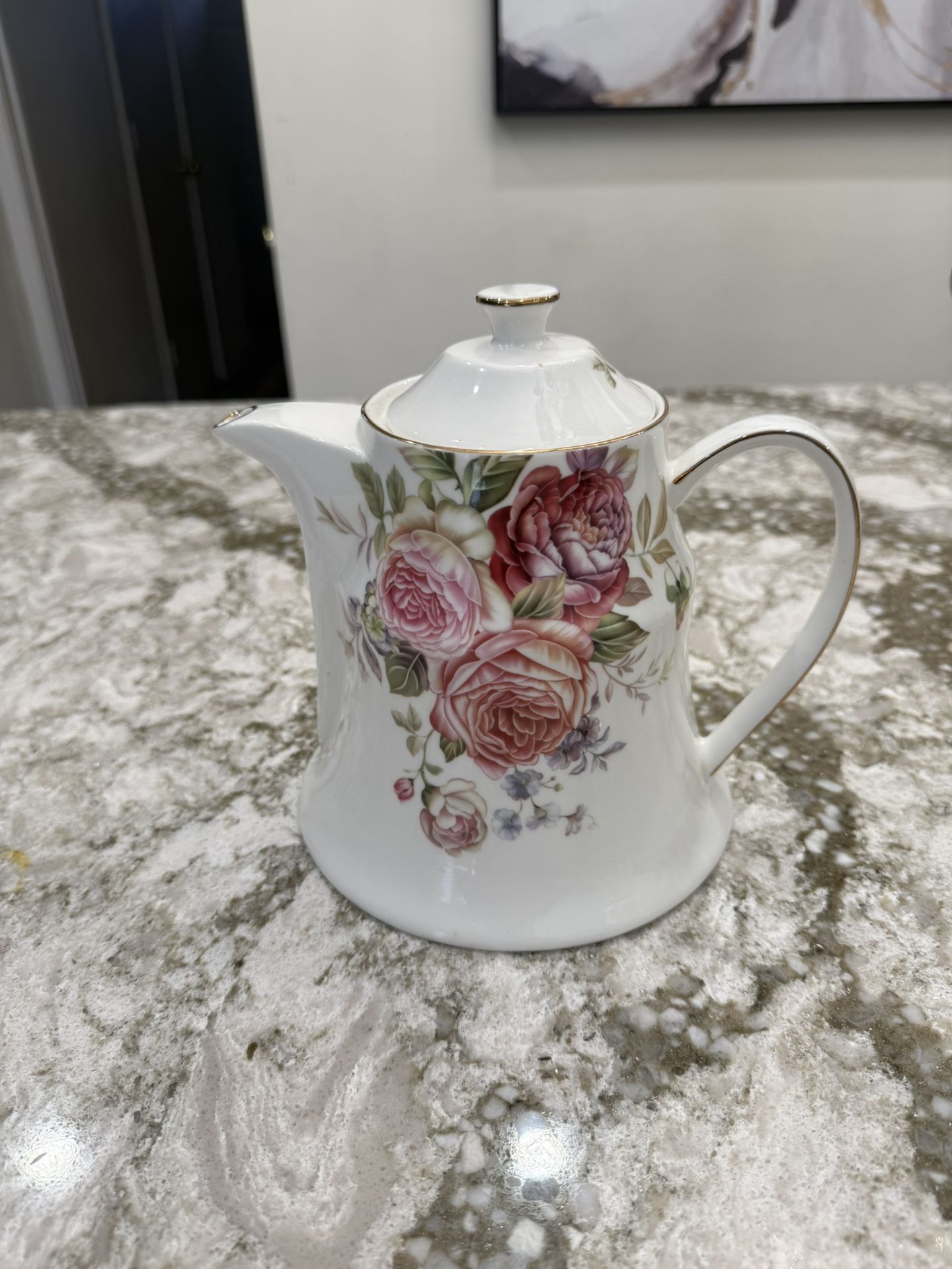 Lovely Floral Teapot 8 Inche Tall  9 Inche Wide 
