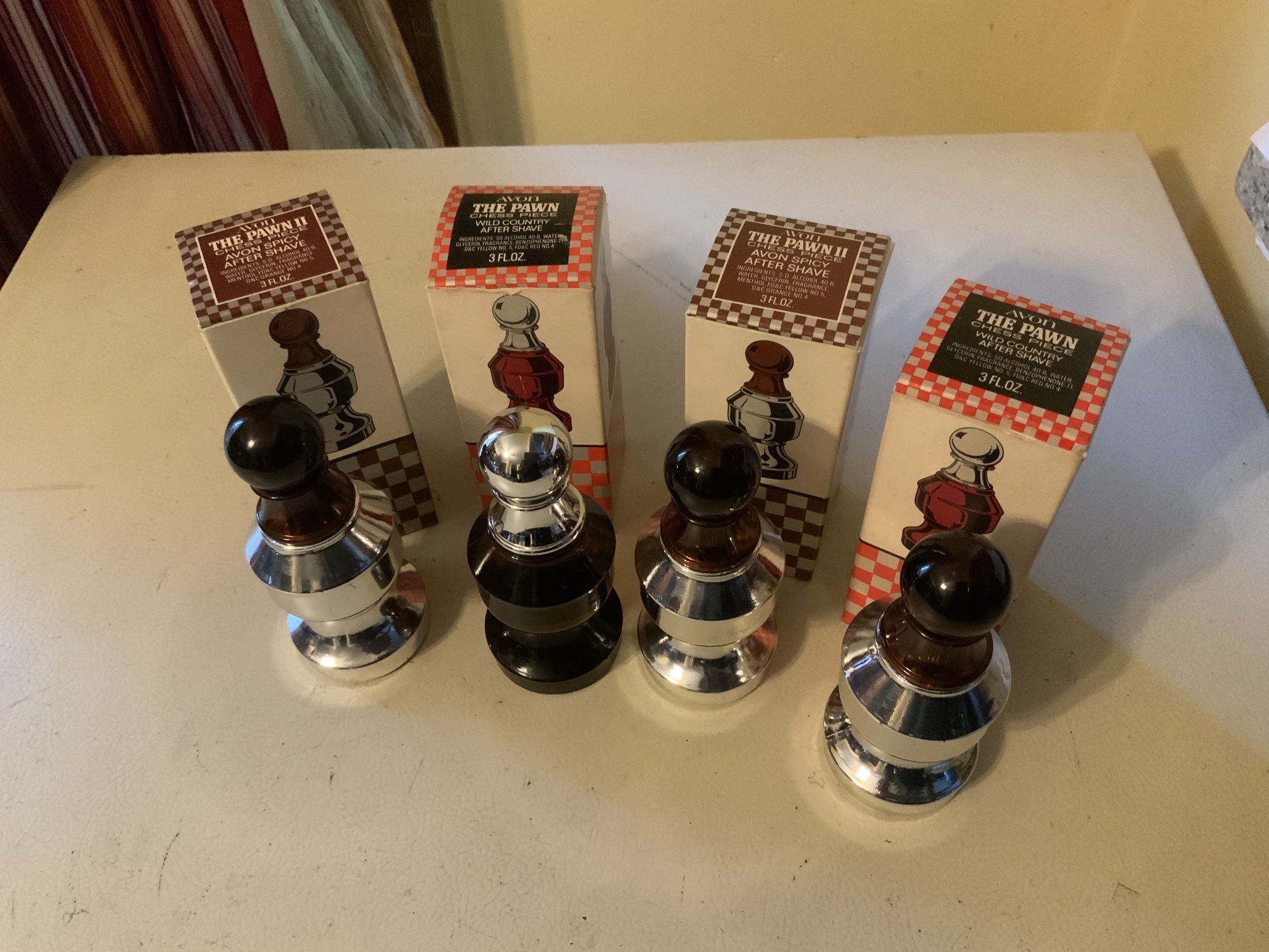 Lots 4 Mens Avon Pawn Chess Aftershave.