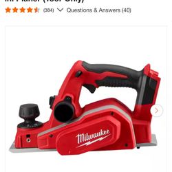 Milwaukee M18 18V Lithium-Ion Cordless 3-1/4 in. Planer (Tool-Only)