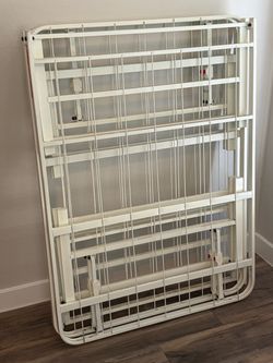 Heavy Duty Steel Slat Platform Bed Frame with Storage Space Under Frame