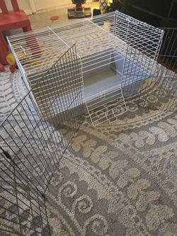 Small Pet Cage With Outdoor Play Gate