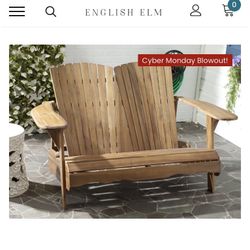 Brand New Adirondack Wooden Bench Patio Chair