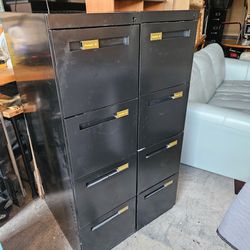 2 Matching 4 Drawer File Cabinets