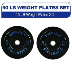 245 lb set of Olympic weight plates bumpers 