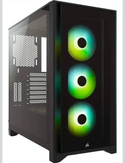 CORSAIR ICUE 4000X RGB Tempered Glass Mid- Tower ATX PC Case