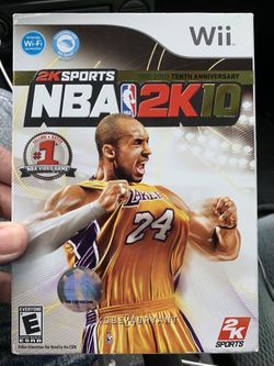kobe bryant cover nintendo wii nba 2k10 game