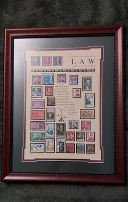 Lawyer Stamp Art Framed/