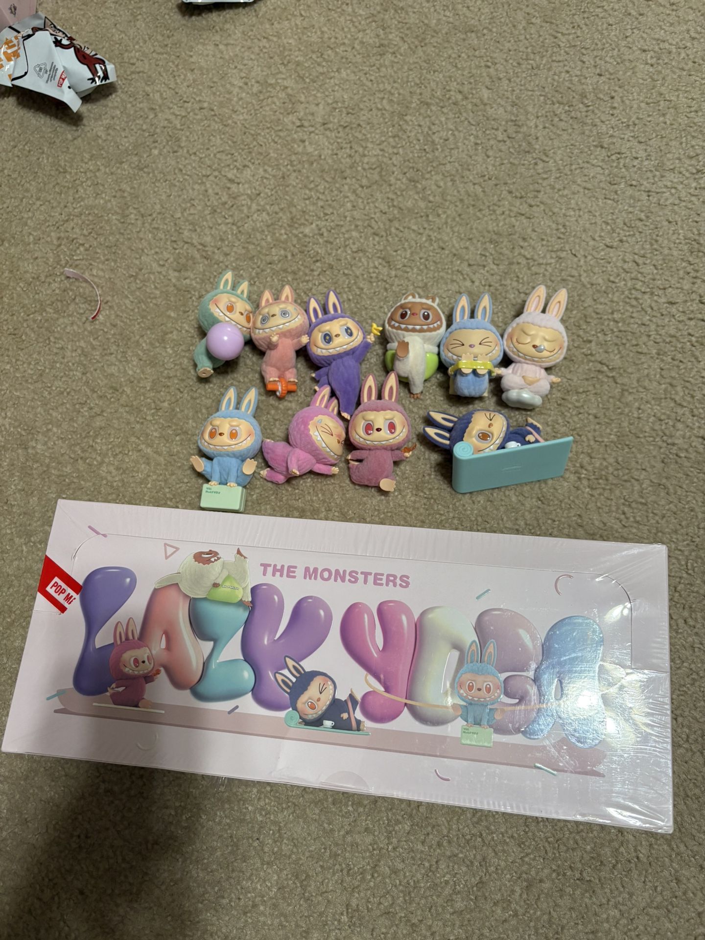 100% AUTHENTIC POP MART Labubu THE MONSTERS Lazy Yoga Series Figures