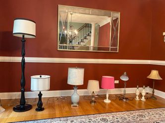Floor lamp, table lamps, desk lights, dresser lamps