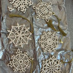 Lenox Snow Fantasies porcelain snowflake ornaments