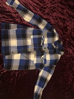 H&M Men’s blue and black flannel