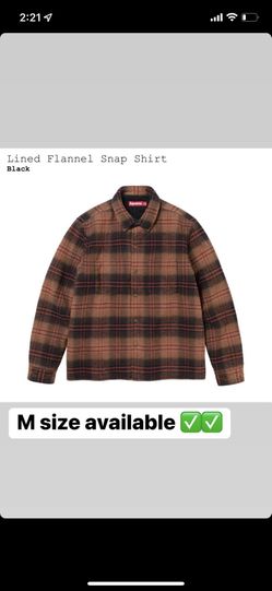 Supreme FW 23” Week 12 Lined Flannel Snap Shirt, Rose Rugby