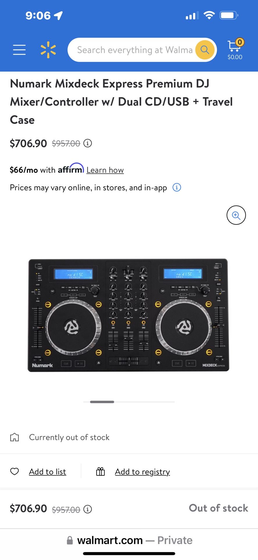 Numark Complete DJ Kit With Carrying Case