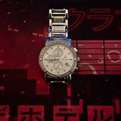 BULOVA 96E03 Diamond Chronograph Date Silver Dial Stainless Steel 