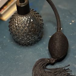 Black Crystal Perfume Bottle With Atomizer - $150