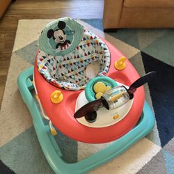 Disney Baby Mickey Mouse Original Bestie 2-in-1 Infant Activity Walker by Bright Starts, Blue
