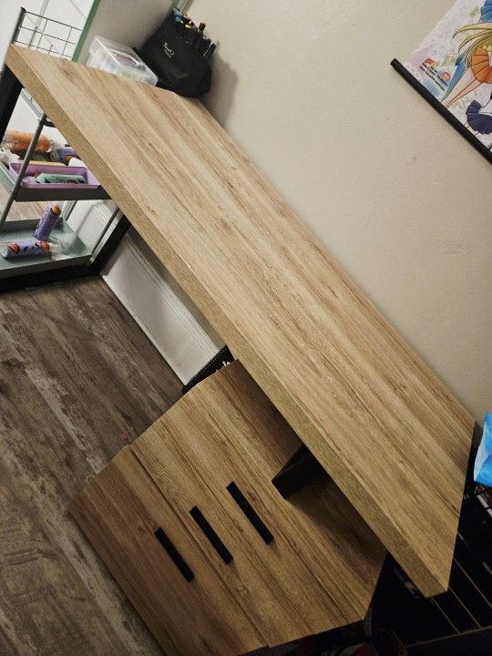 Walnut Office Desk Modern Style