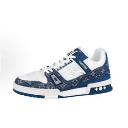 LOUIS VUITTON Trainer Denim Leather Casual Low-top Low-top Fashion Sneakers Same Style for Men and Women(121)47