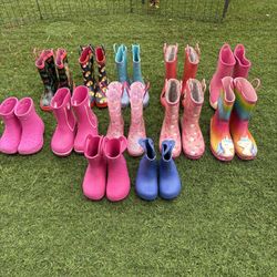 Kids Rain Boots Snow Waterproof Size 9C to 