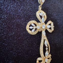 Vintage Camrose & Kross JBK Jacqueline Kennedy Savoy Cross Necklace Box COA