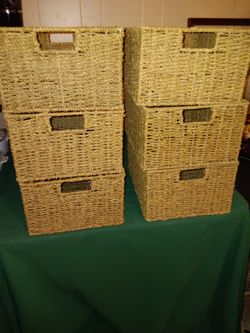Wicker Storage Cubes  (6)