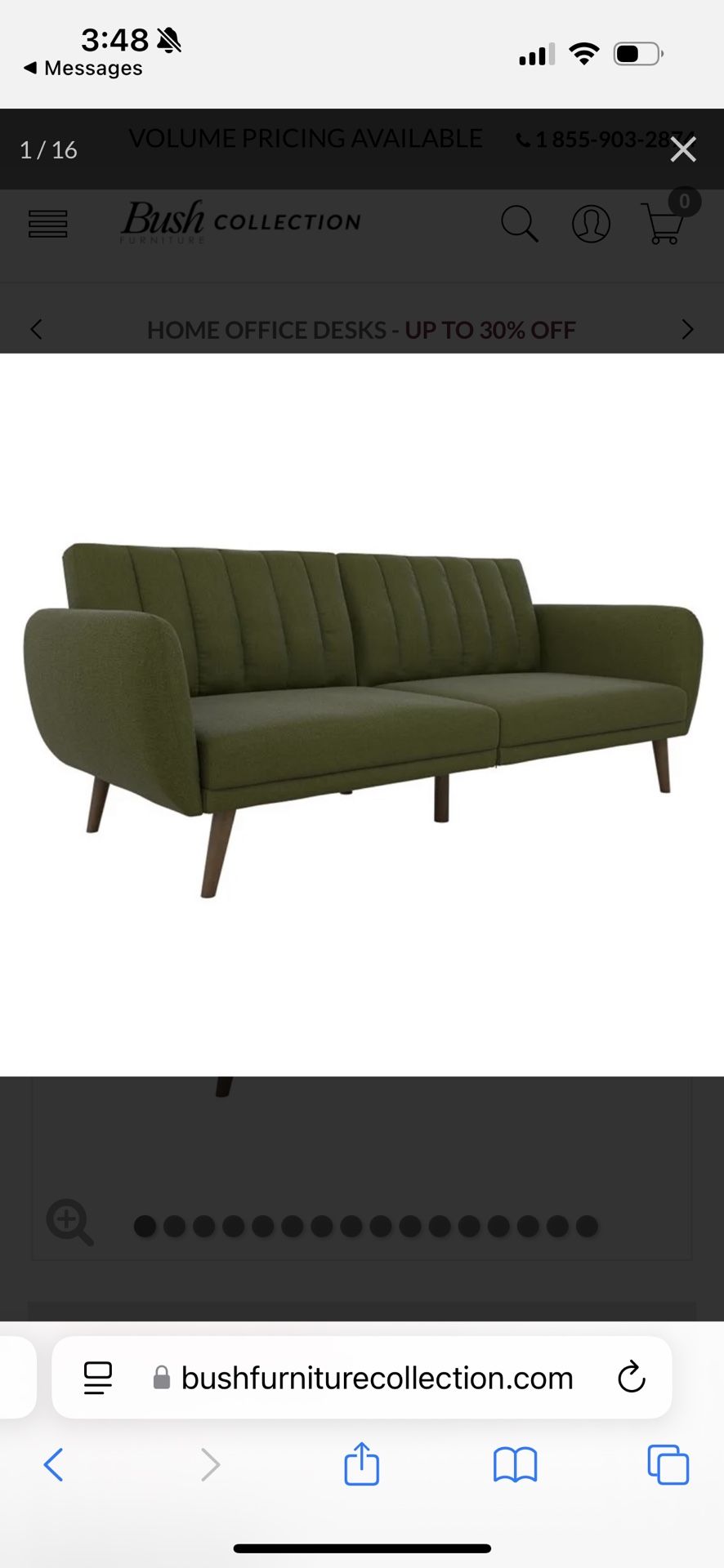 Linen Futon/ Sleeper Sofa