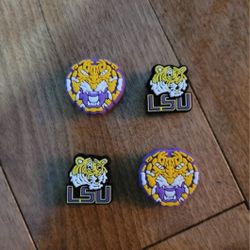 Lot Of 4 LSU Shoe Charms 