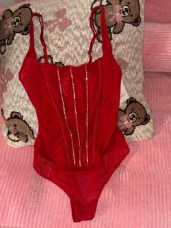 Red Lingerie Body Suit