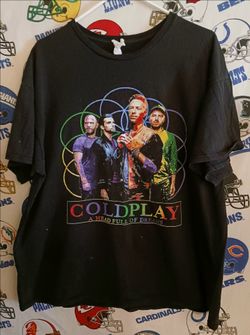 2016 Coldplay A Head Full Of Dreams British Pop Rock Concert Tour Band Tee Shirt