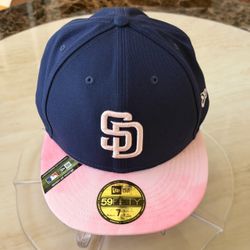 San Diego Padres New Era Mothers Day On-Field 59FIFTY Fitted Hat Navy/Pink 7 5/8