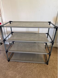 🚚 Moving Sale – 4-Tier Shoe Rack / Storage Shelf – $15
