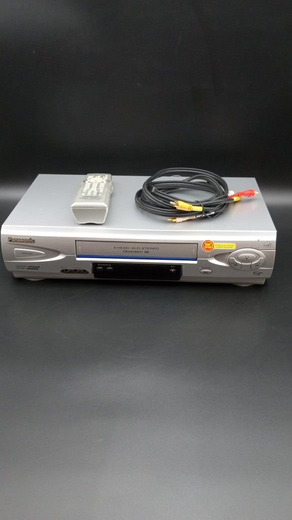 Panasonic VCR with Remote And A/V Cable. Works Great.