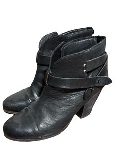 EUC rag & bone Harrow Ankle Boots Women’s US 8.5 39.5 Leather Black