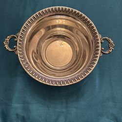 Antique SilverPlated Acanthus Leaf Design Bowl