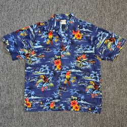 GO BAREFOOT HAWAIIAN BUTTON UP SHIRT