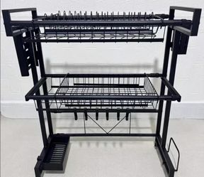Sink Drainer Rack (Expandable Height/Length) Snap-On Design
