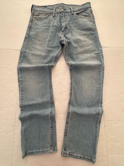 Pre Owned Good Last Photo Spots I have not tried to remove spot Levi’s 513 Denim Jeans  Slim Straight Zip Fly  Light Blue Men  Size 32 x 30