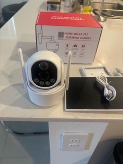 Home Solar PTZ Rotating Security Camera