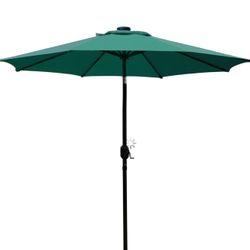 Sunnyglade 9' Patio Umbrella Outdoor Table Umbrella with 8 Sturdy Ribs (Dark Green)
